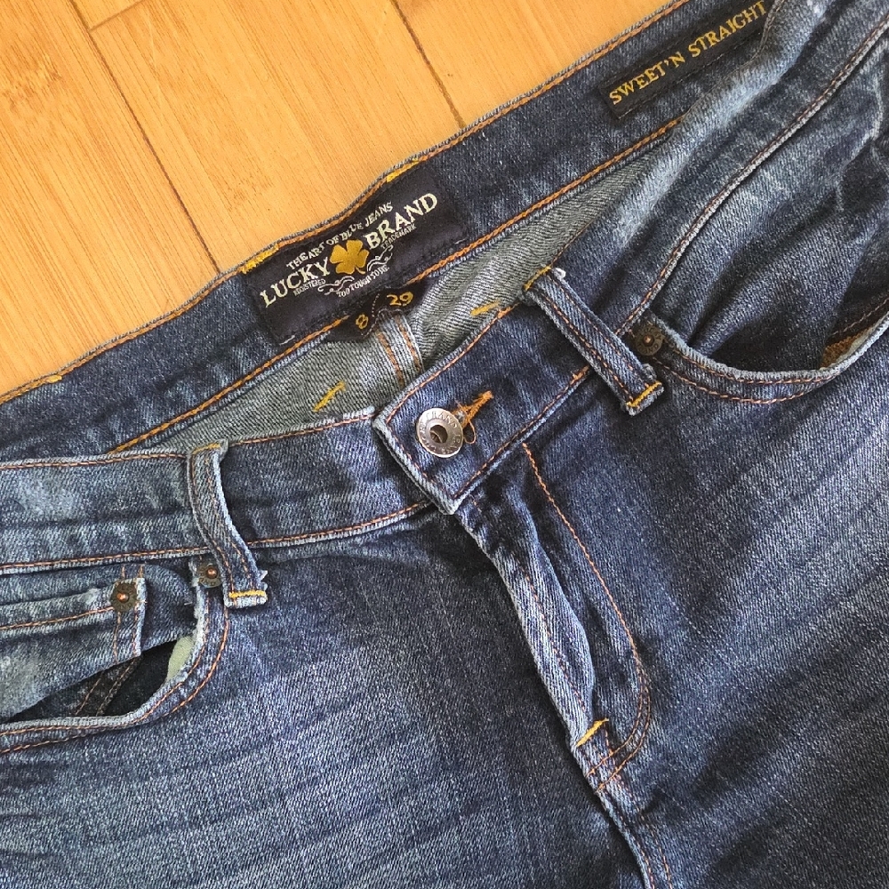Lucky Brand Blue Sweet N Straight Leg Jeans Classic Style Sz 29